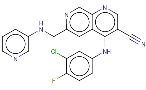 4-[(3-CHLORO-4-FLUOROPHENYL)AMINO]-6-[(3-PYRIDINYLMETHYL)AMINO]-1,7-NAPHTHYRIDINE-3-CARBONITRILE